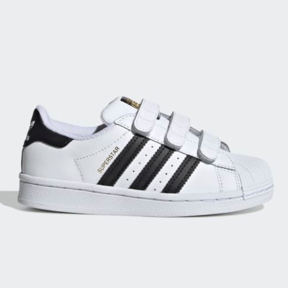 NEW Kids Youth Superstar Velcro Sneakers Shoes - Picture 3 of 16